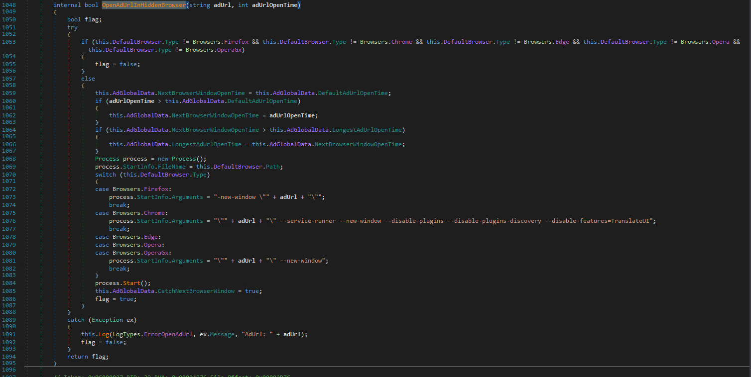 OpenAdUrlInHiddenBrowser