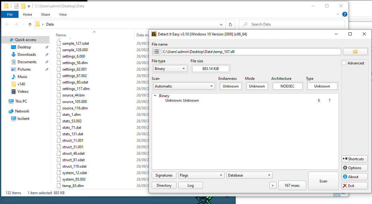 DetectItEasy failing to identify the DLL