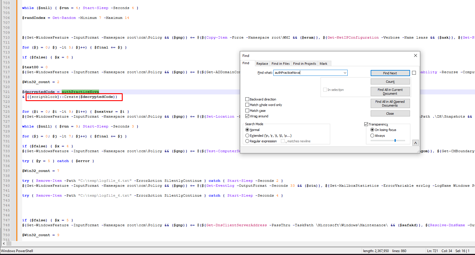 Execution of the byte array