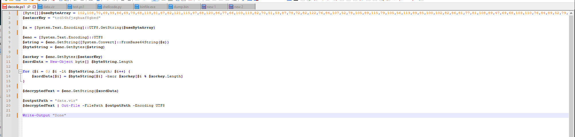 PowerShell decode script