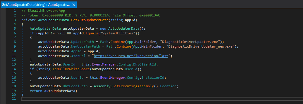 dnSpy updater DiagnosticDriver.exe