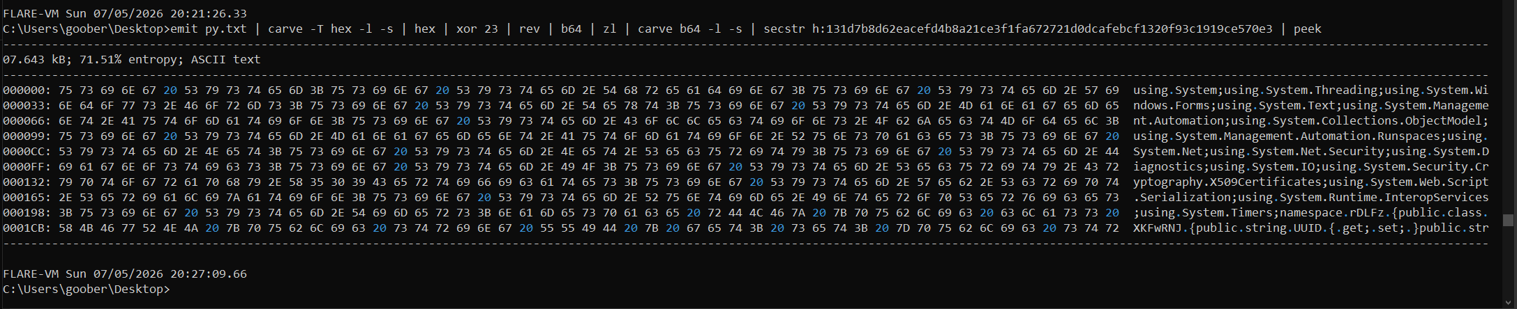 Final binref step